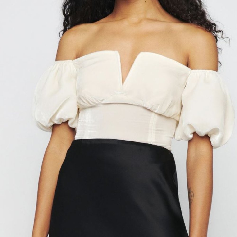 Reformation Amina Velvet Top - Size 6 - NWT